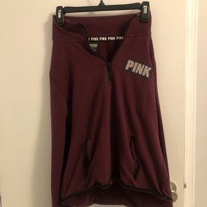 Pink half zip sweatshirt
